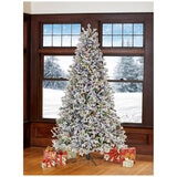 Pre-Lit 2.29m Aspen Flocked Glitter Christmas Tree