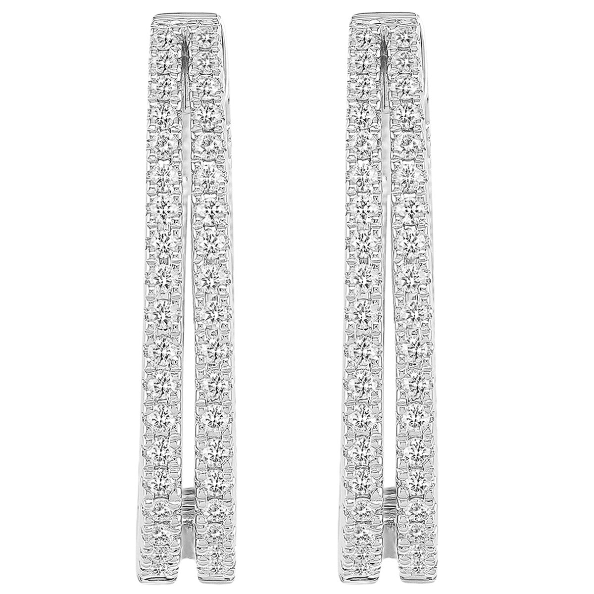 18KT White Gold 0.62ctw Diamond Hoop Earrings | Costco Au...