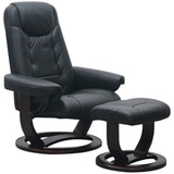 Moran Maitland Large Chair & Ottoman Set - dunbar black