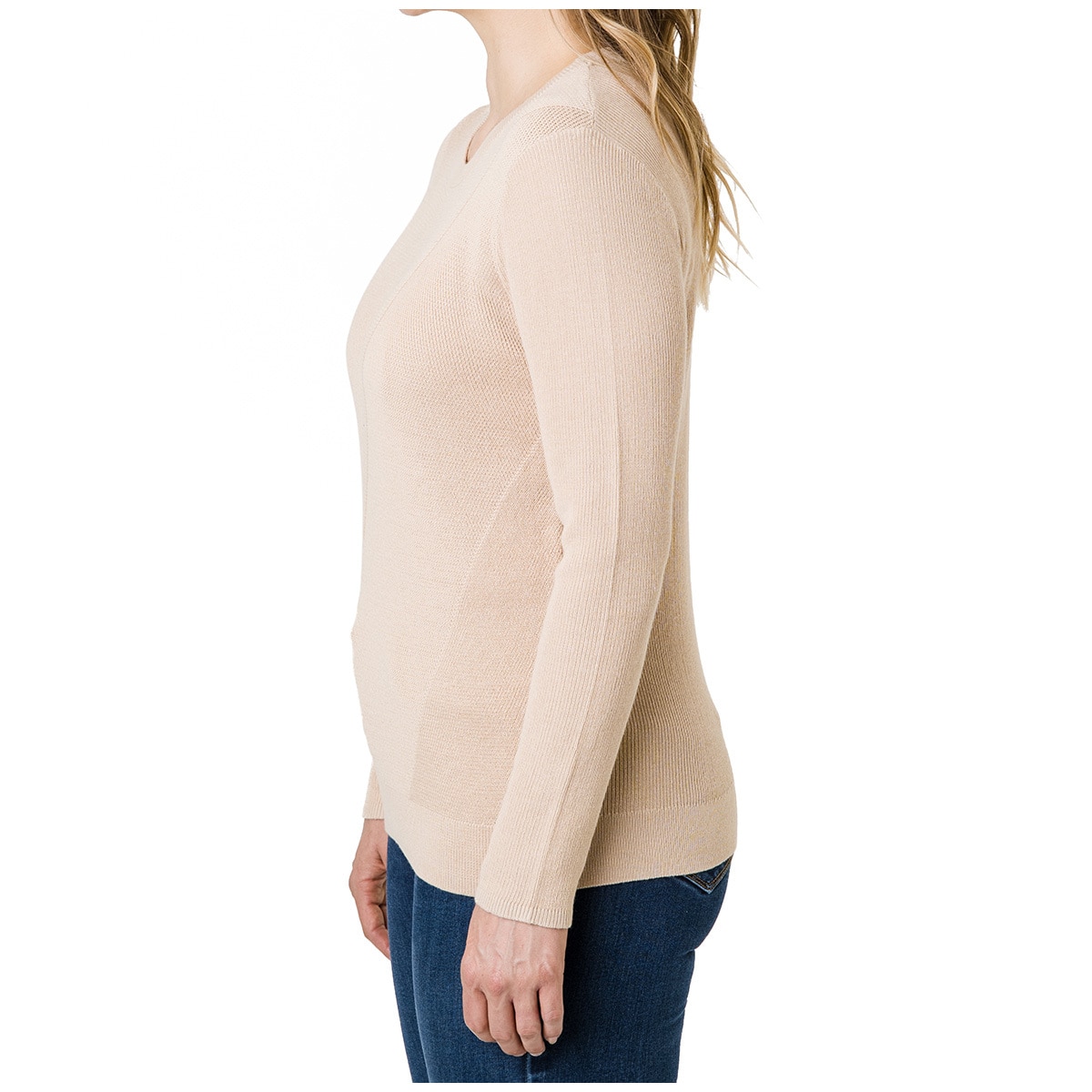 Seg'ments Women's Textured Sweater - Oatmeal