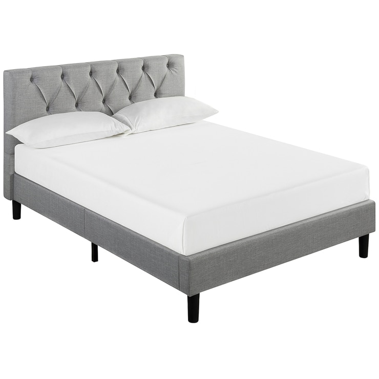 Blackstone Grand Upholstered Diamond Tufted Platform Queen Bed | Costco ...