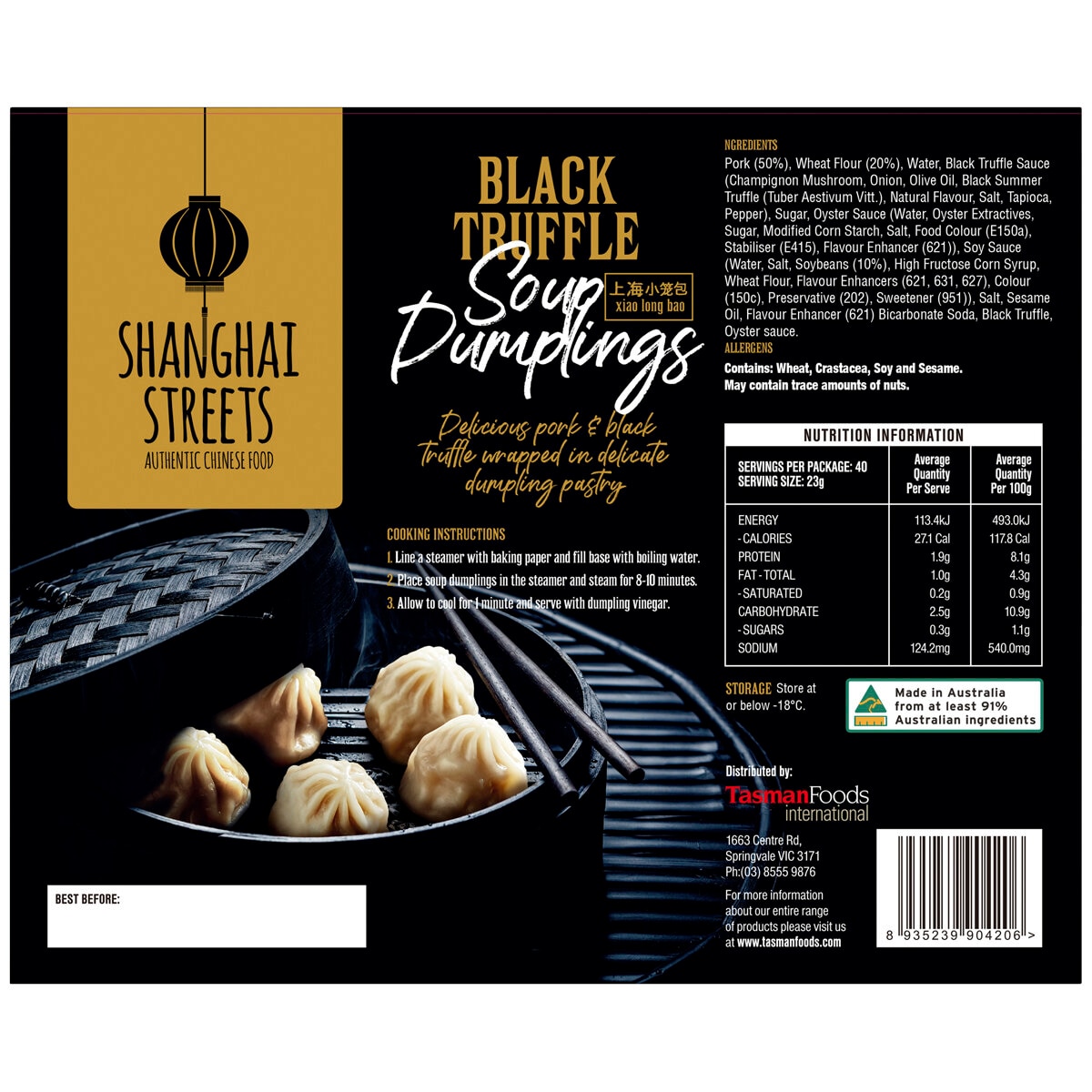 Shanghai Streets Black Truffle Soup Dumplings 920g