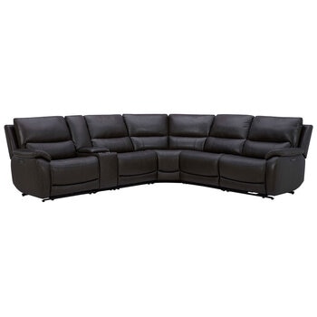 Gilman Creek Leather Power Reclining Sectional With Power Headrests