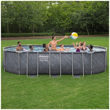 Bestway Platinum Series Power Steel Oval Pool Set