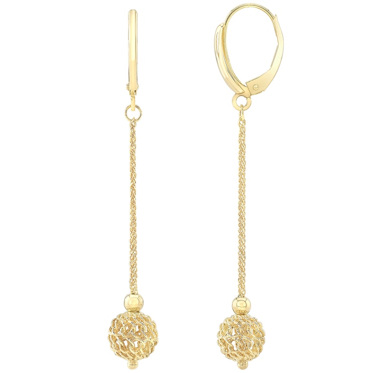 18KT Yellow Gold Dangle Sphere Earrings | Costco Australia