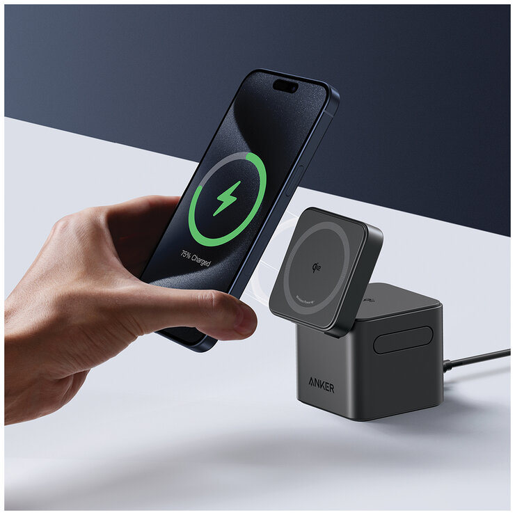 Anker 3-in-1 Wireless Charging Cube with MagSafe B25M5T11 Anker 3-in-1 Wireless Charging Cube with MagSafe B25M5T11