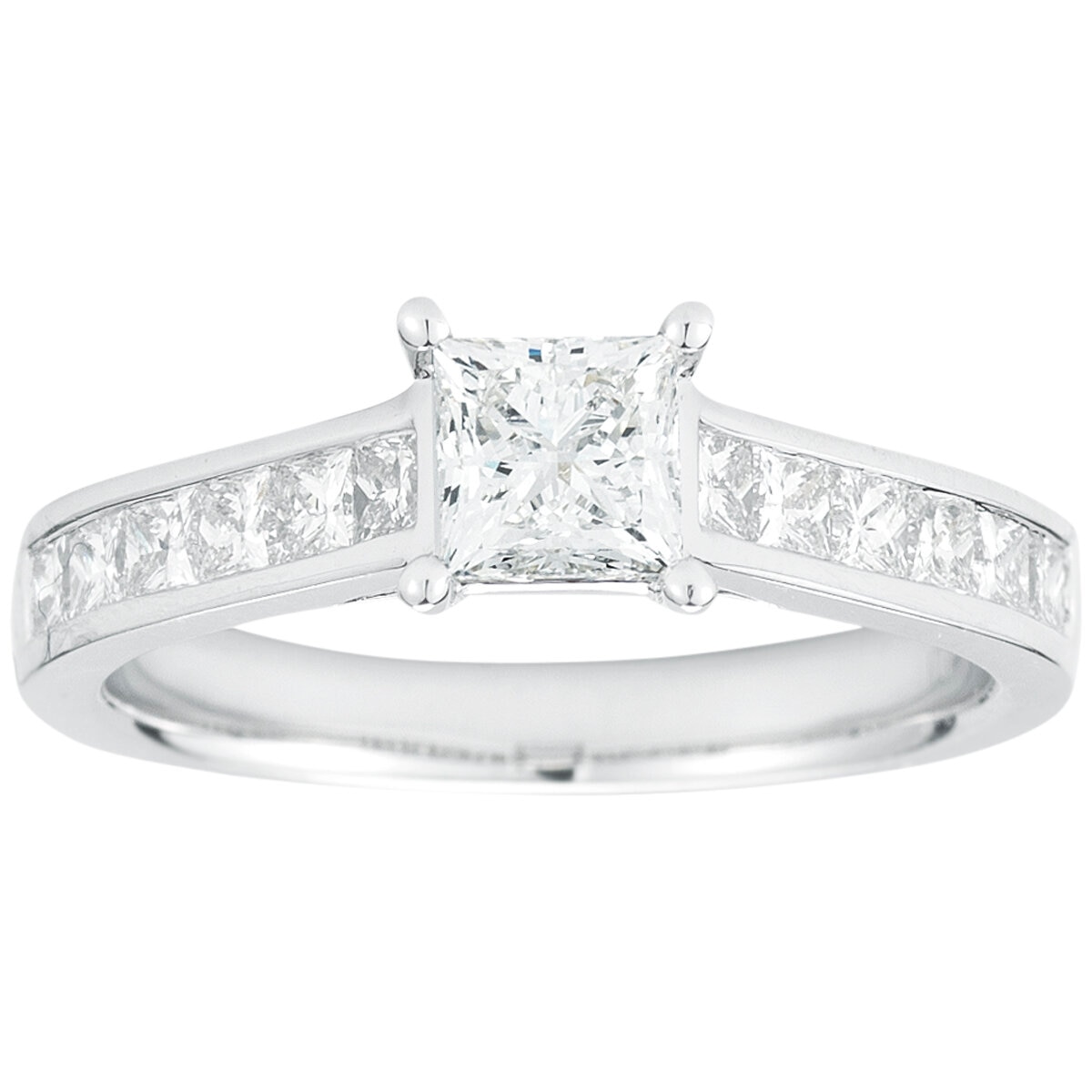 Platinum 2.05CTW Princess Cut Diamond Bridal Set