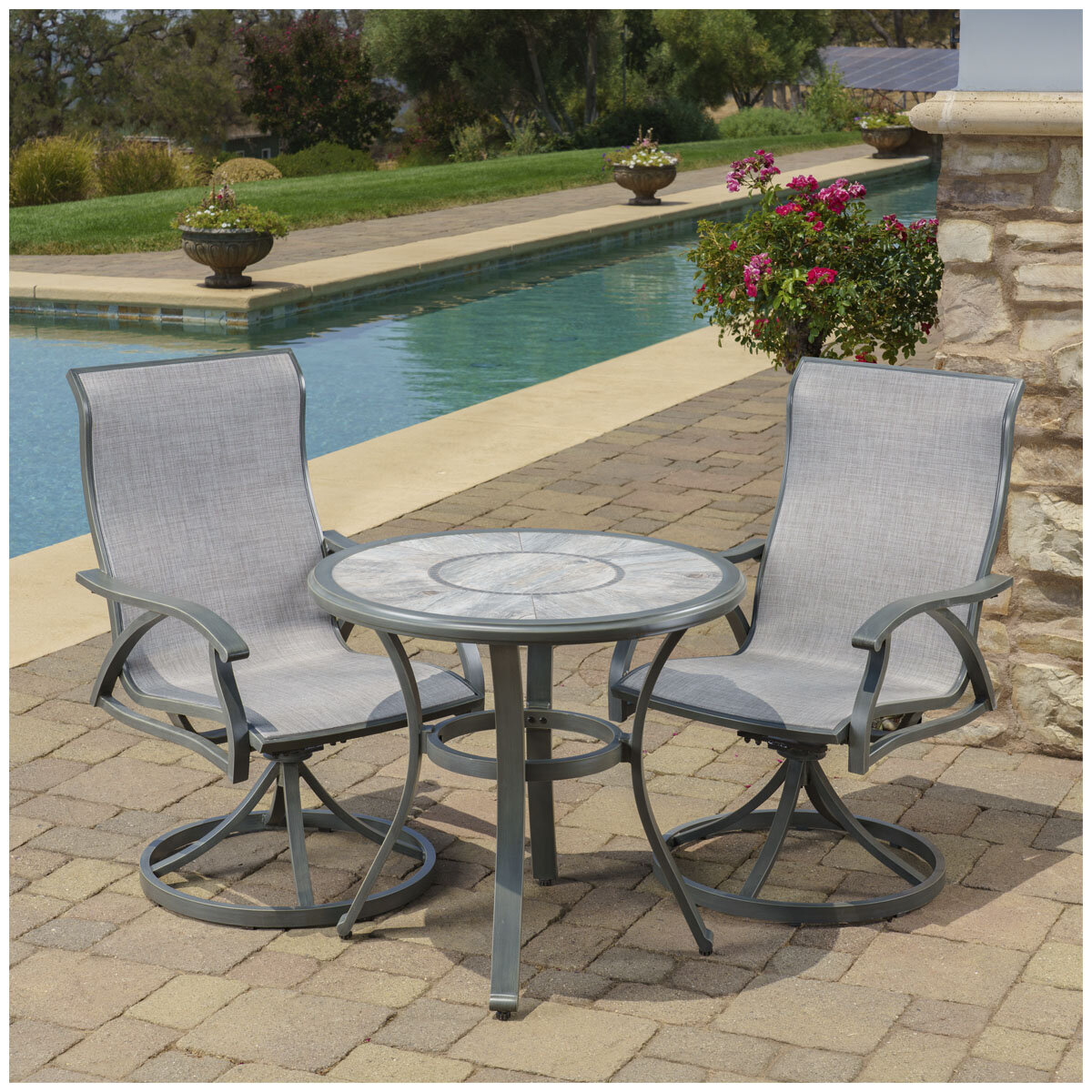 Sunvilla Hayden Sling Dining 3 Piece Set