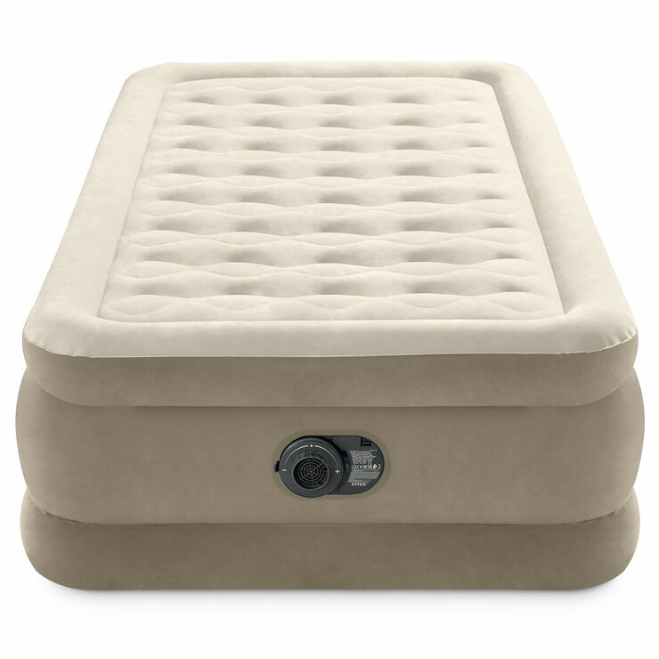 Intex Twin Ultra Plush Airbed With Fiber-Tech Rp Intex Twin Ultra Plush Airbed With Fiber-Tech Rp