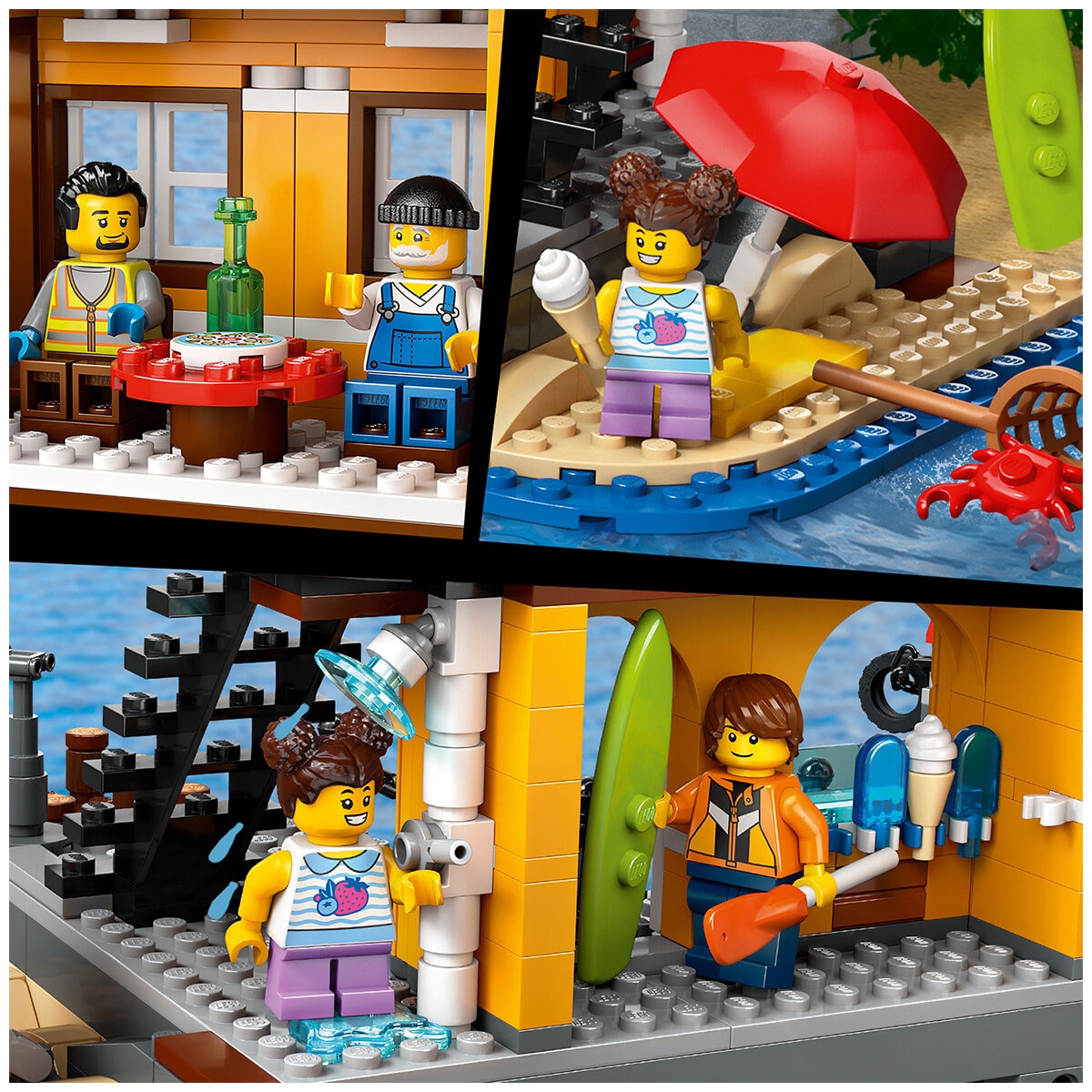 lego city seaside harbor with cargo ship 60