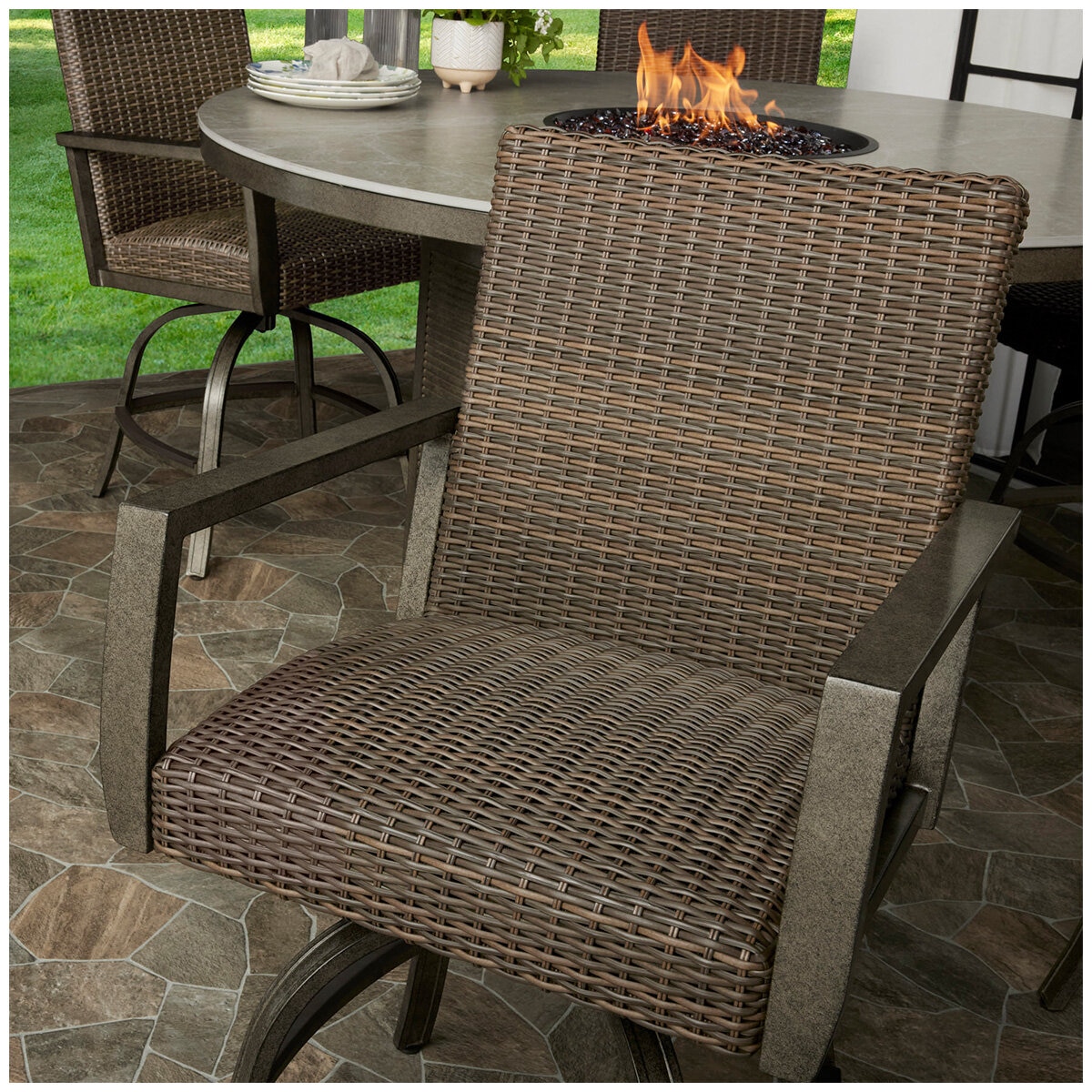 Agio Oakland 7 Piece High Dining Fire Set