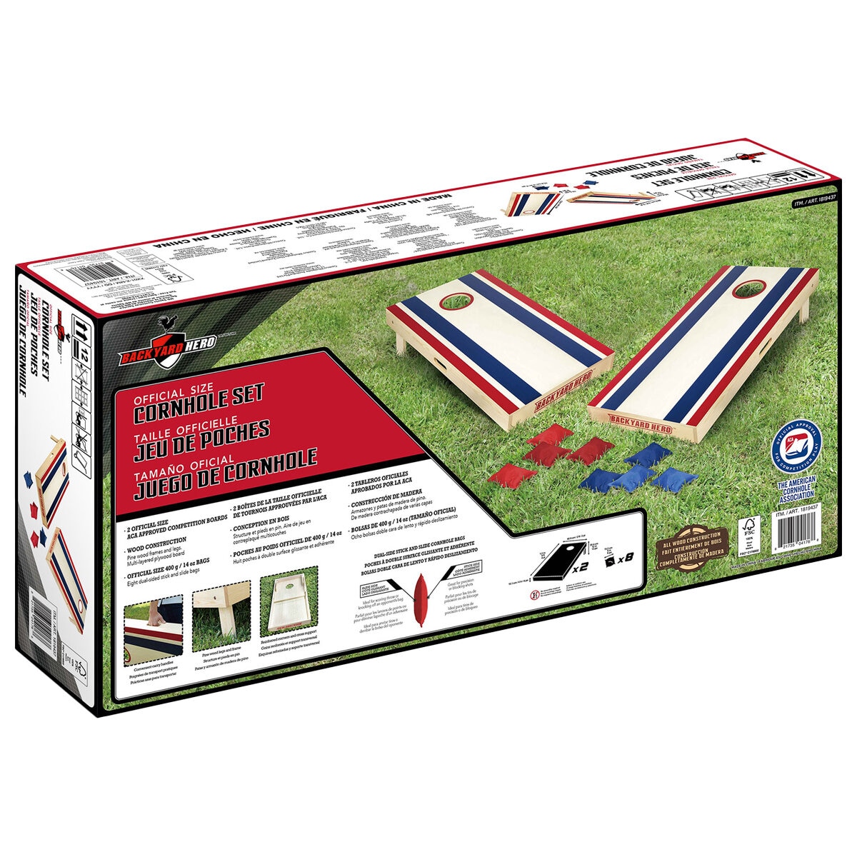 Backyard Hero Official Size Cornhole Set