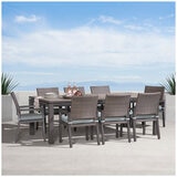 Milea 9 Piece Dining Set Blue