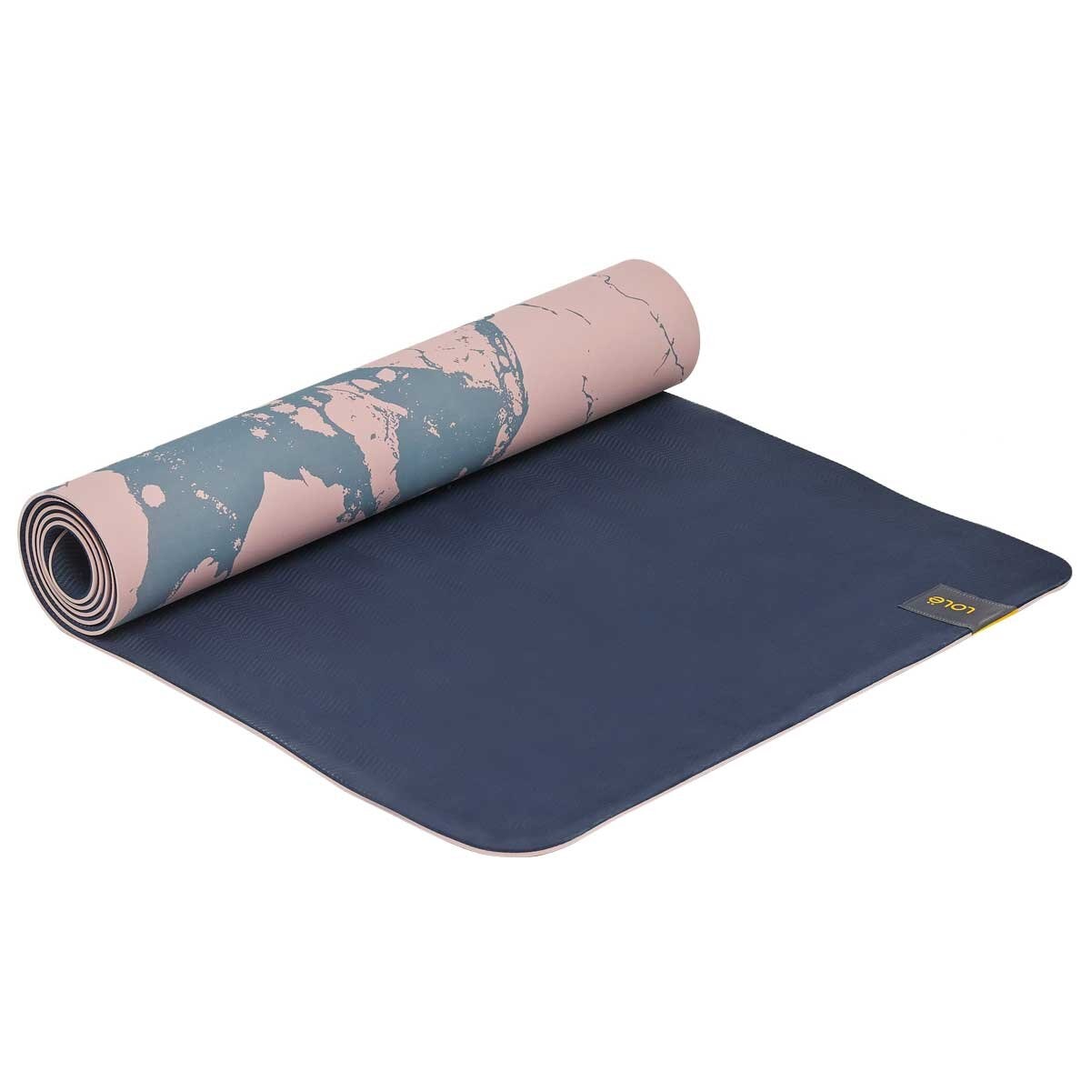 Lolë Yoga Mat With 2 In 1 Strap Blue And Pink