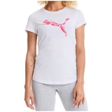 Puma-Women's Graphic Logo Tee - White