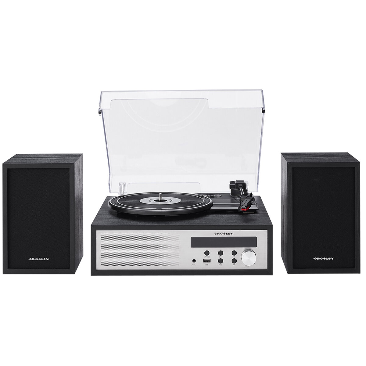 Crosley Sloane Shelf System Turntable Black CR7022A-BK4