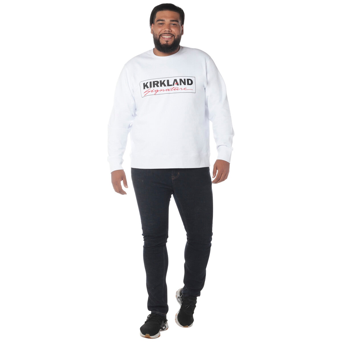 Kirkland Signature Unisex Fleece Crewneck White