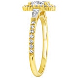 18KT Yellow Gold 1.45ctw Round Diamond Bridal Ring