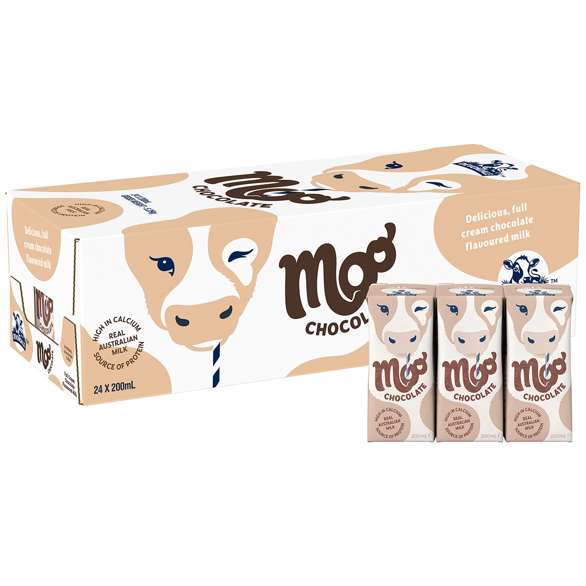 Devondale Moo Long Life Chocolate Milk 24 x 200ml