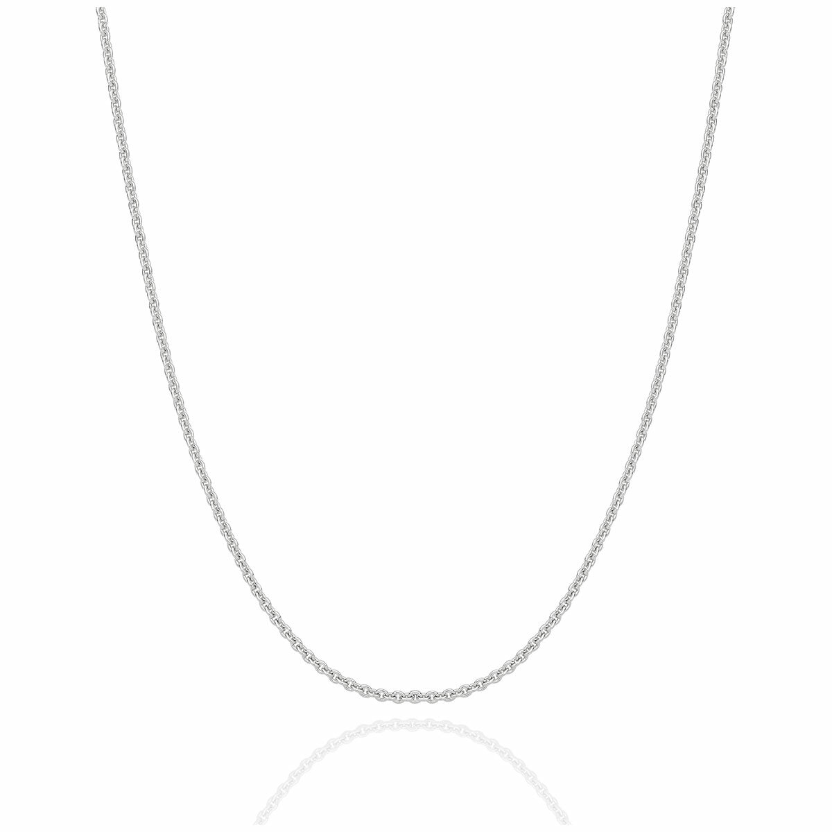 18KT White Gold Cable Chain 18KT White Gold Cable Chain