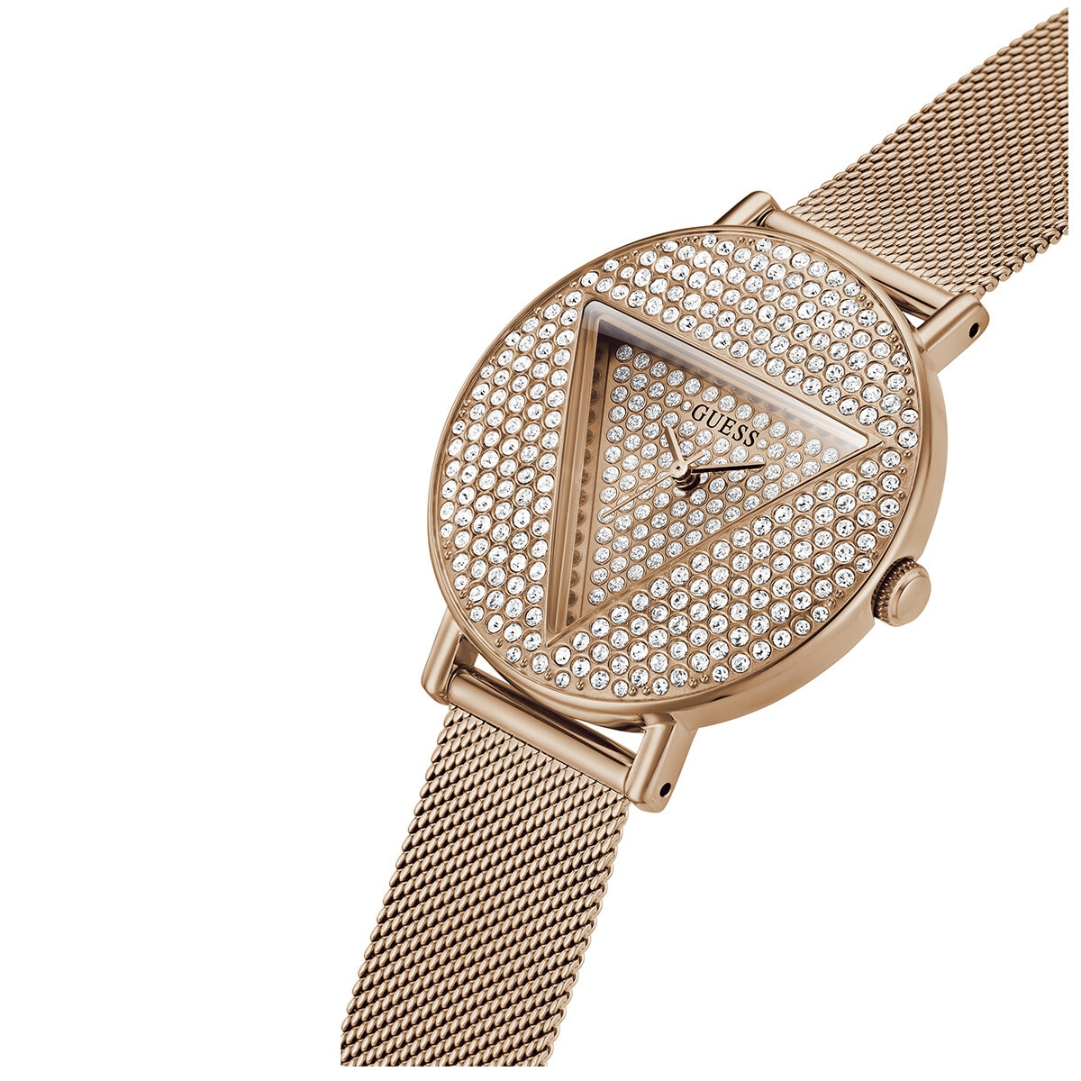 GUESS Iconic Rose Gold Glitz Women's Watch GW0477L3