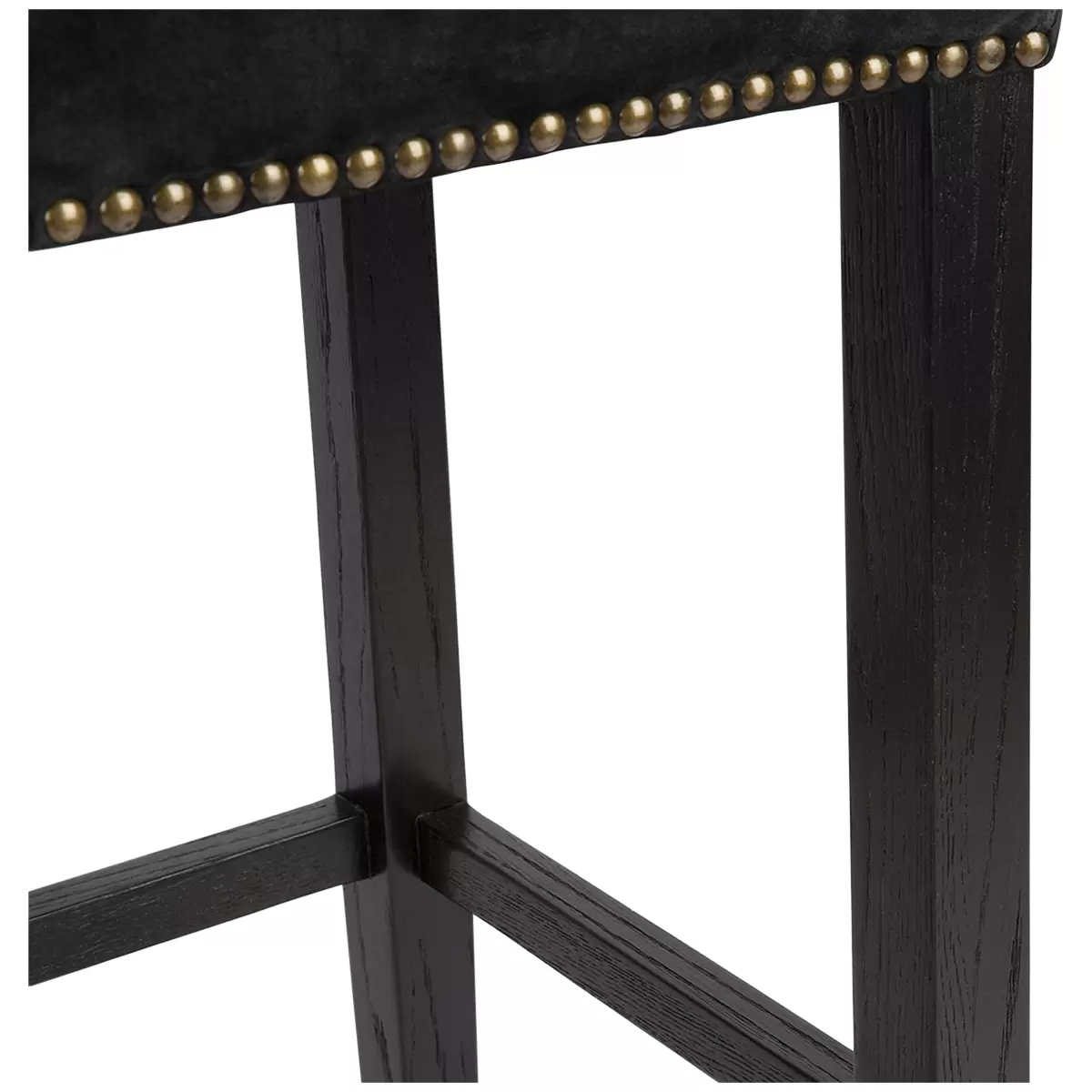 CAFE Lighting & Living Canyon Black Bar Stool Black Suede