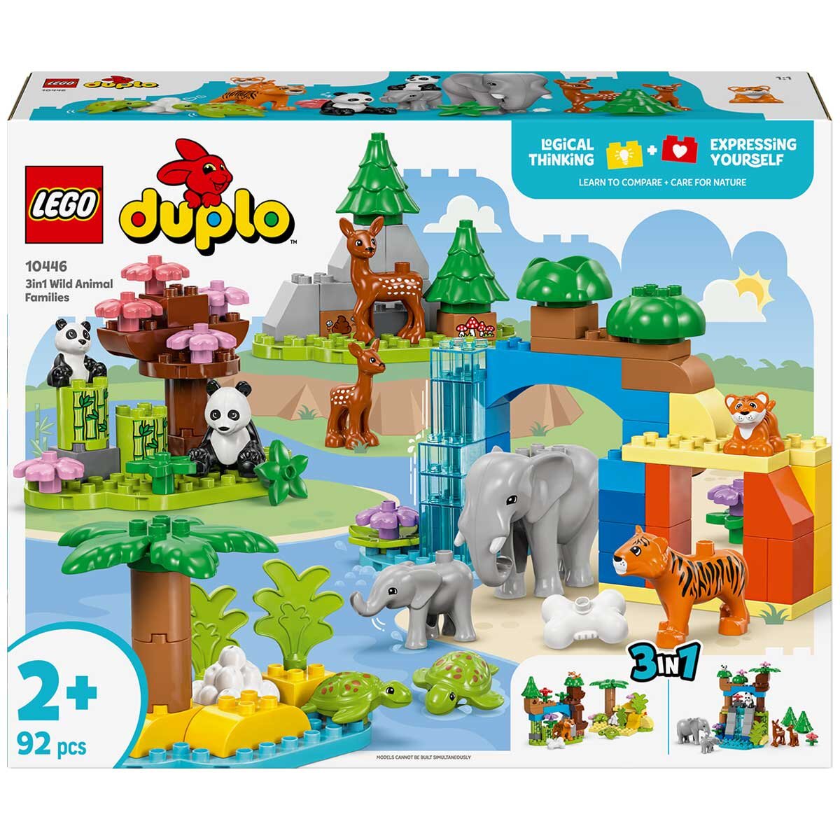 LEGO DUPLO Town 3 In 1 Wild Animal Families Set Learning Toy 10446