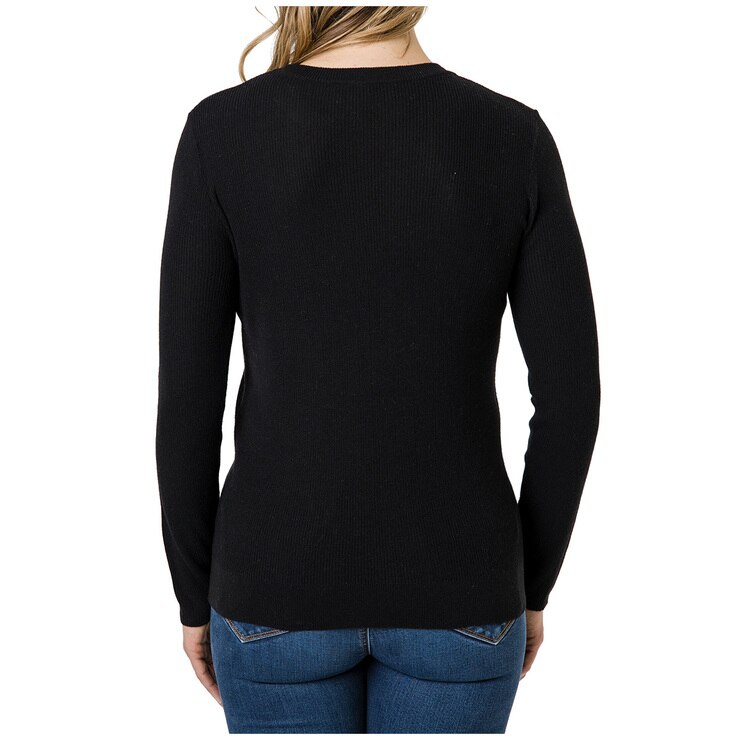 Seg'ments Women's Textured Sweater Black | Costco Australia