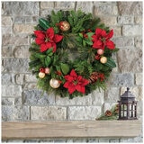 61cm Unlit Decorated Wreath