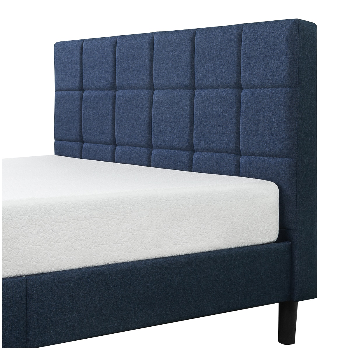 Blackstone Square Platform Bed Navy Double (Zinus)