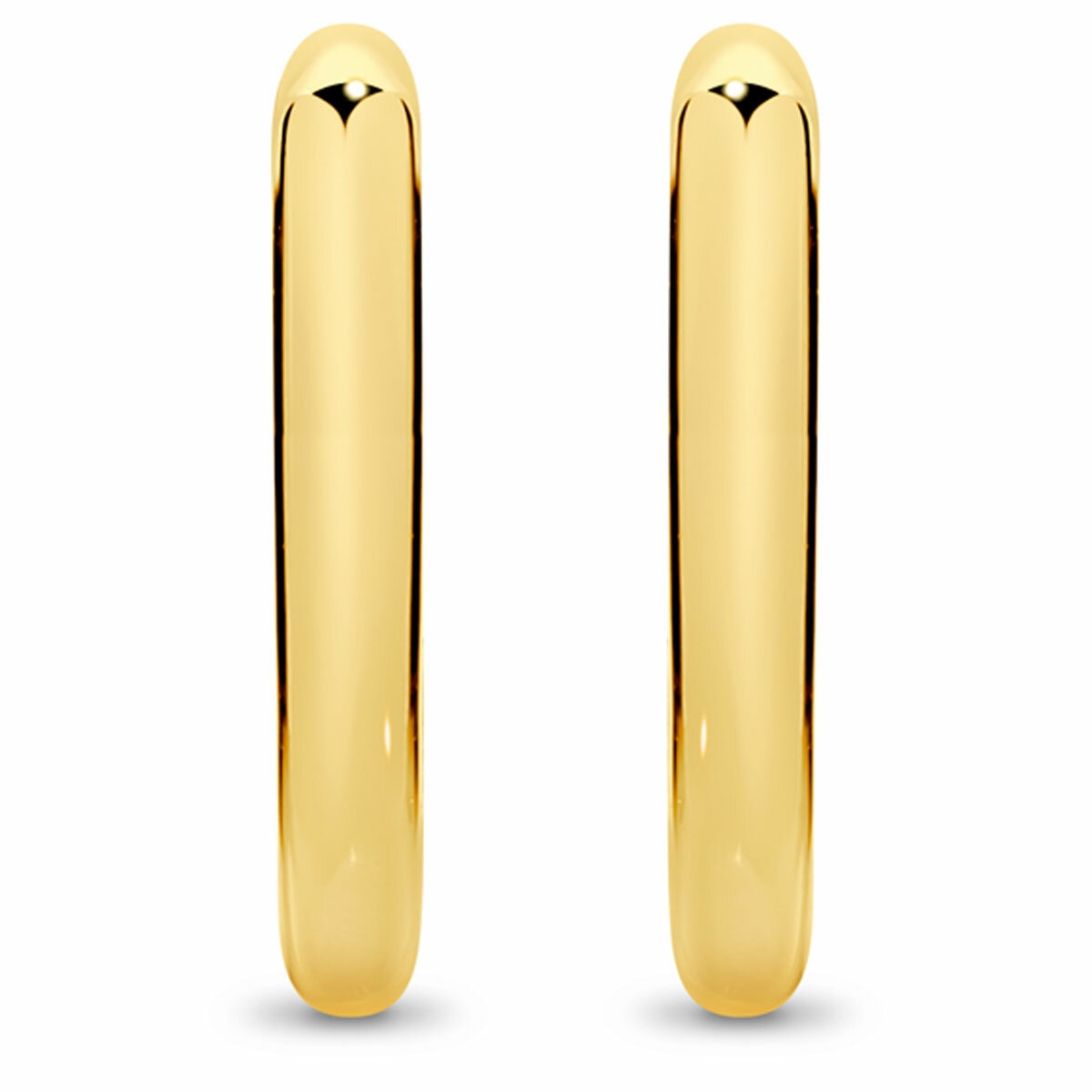 18KT Yellow Gold Paperclip Huggie Earrings 18KT Yellow Gold Paperclip Huggie Earrings