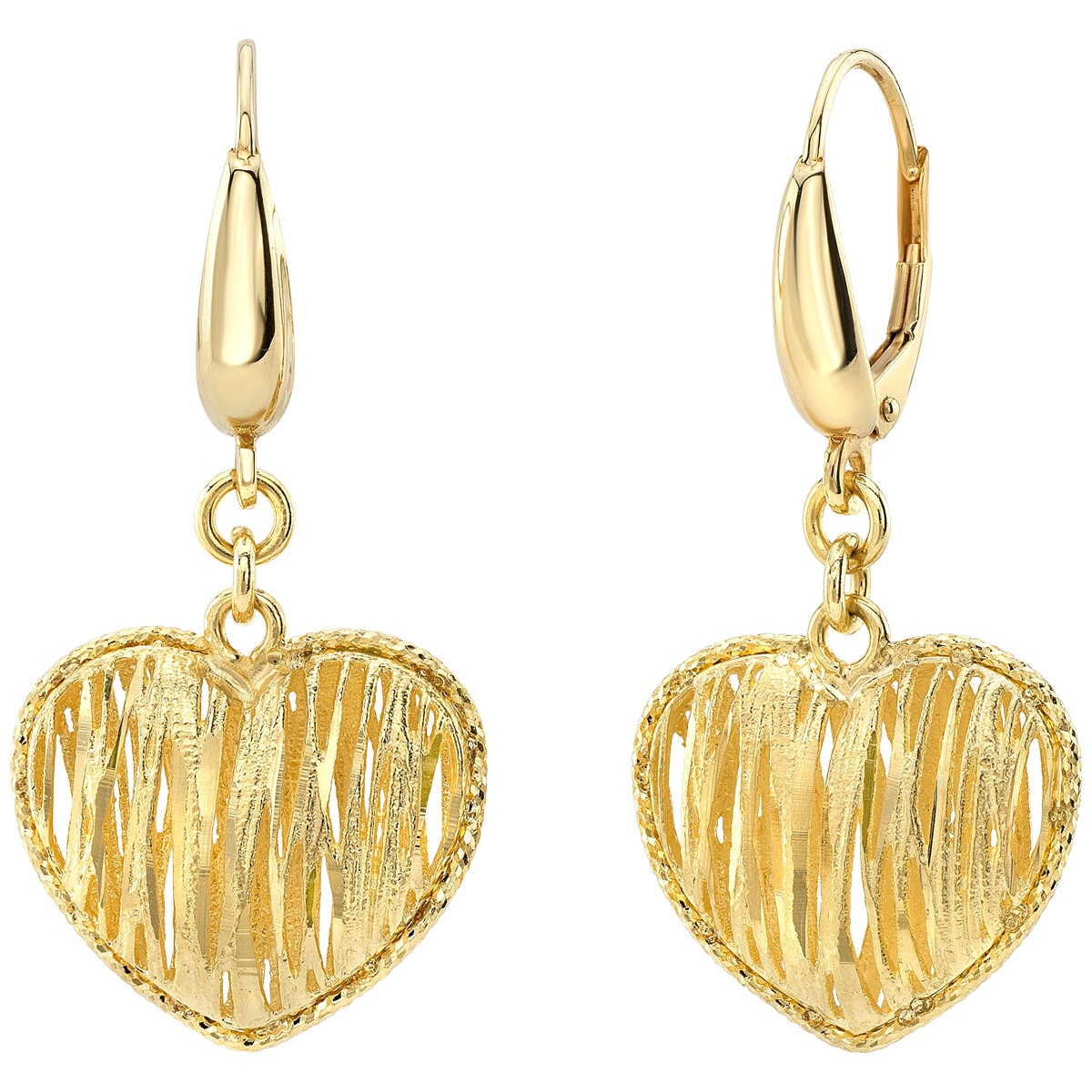 Costco gold shop heart earrings