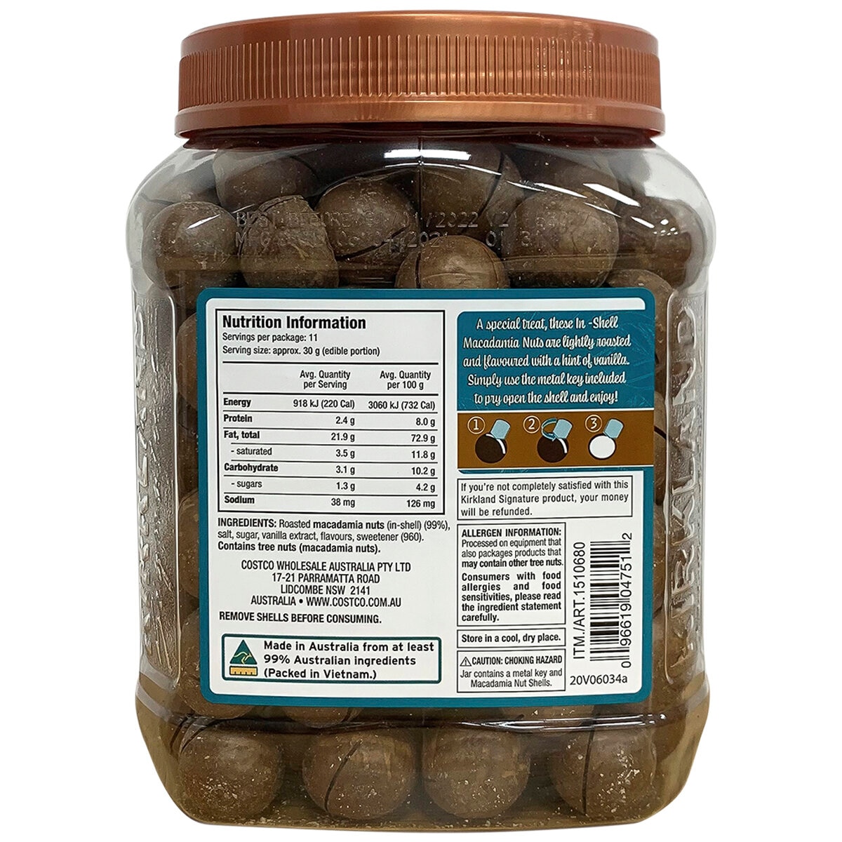 Kirkland Signature In-Shell Macadamia Nuts 1.1kg