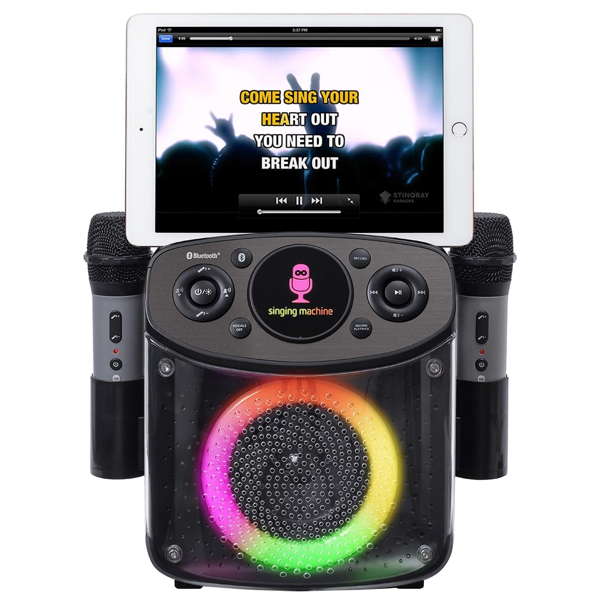 Singing Machine Mini Sparkle Bluetooth Karaoke Speaker SML294BK