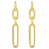 18KT Yellow Gold Paperclip Drop Earrings 18KT Yellow Gold Paperclip Drop Earrings