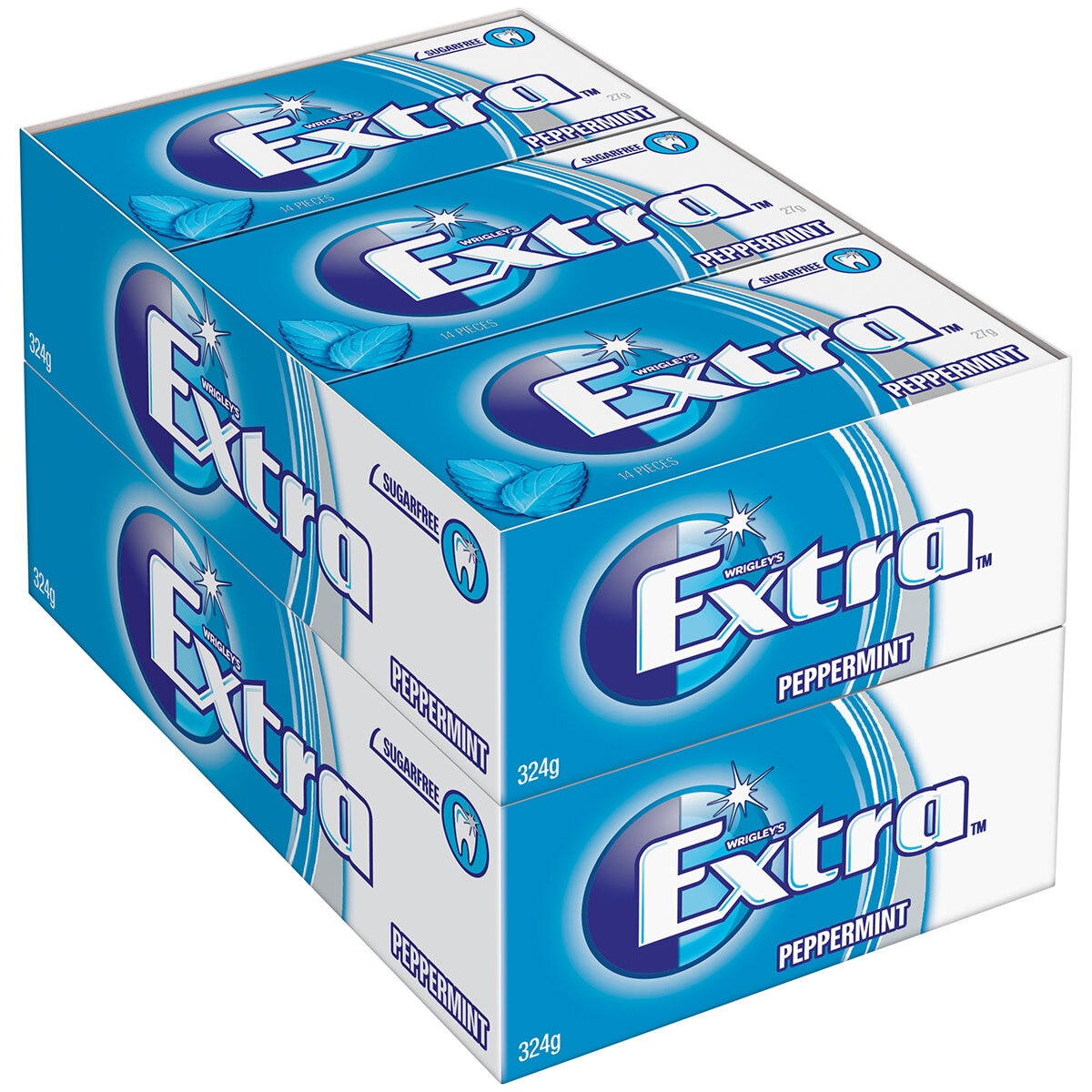 Wrigley's Extra Sugarfree Peppermint Gum 24 x 27g Wrigley's Extra Sugarfree Peppermint Gum 24 x 27g