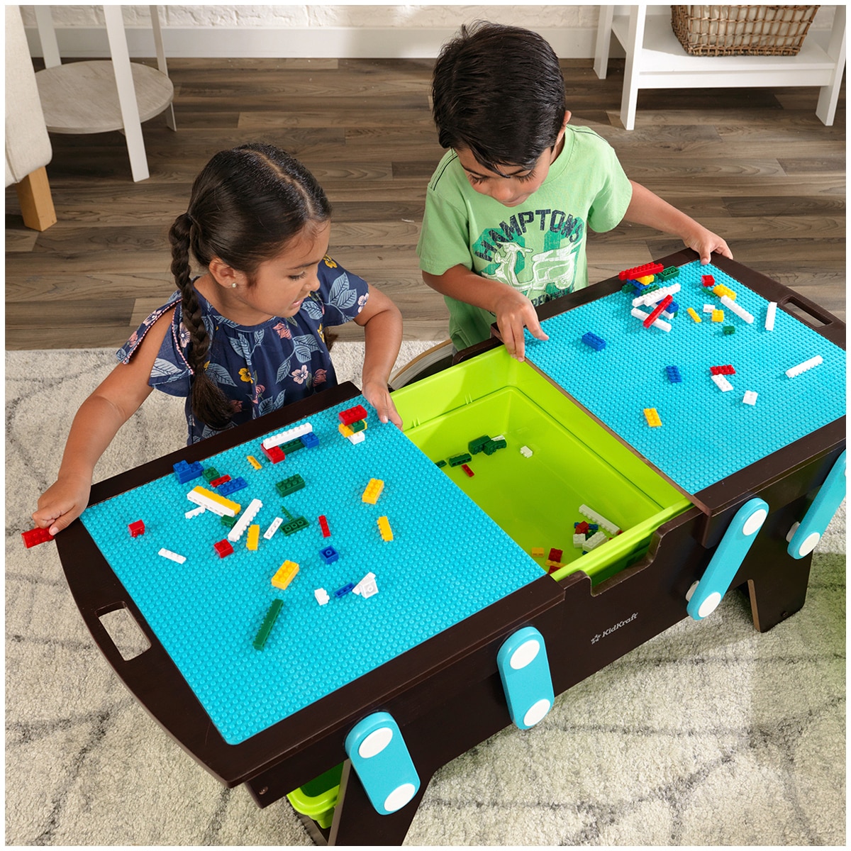 Building Bricks Play N Store Table - Espresso