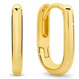 18KT Yellow Gold Paperclip Huggie Earrings 18KT Yellow Gold Paperclip Huggie Earrings
