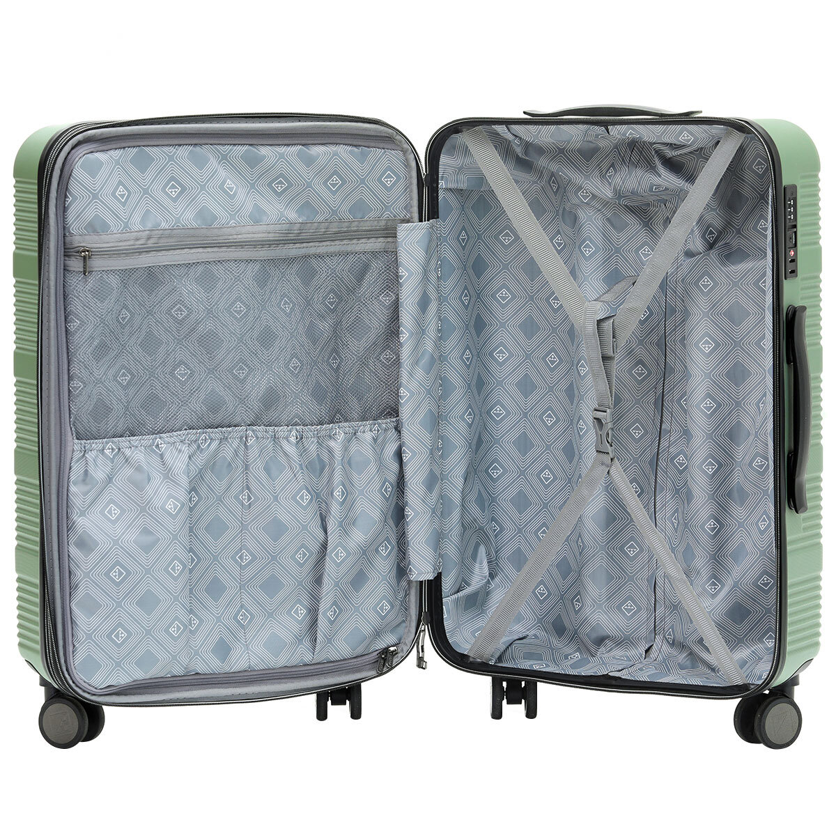 Tosca Cosmic Luggage 3 Piece Set Olive Green