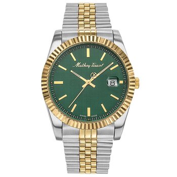 Mathey-Tissot Two Tone Stainless Steel Green Dial Men's Watch H810BV