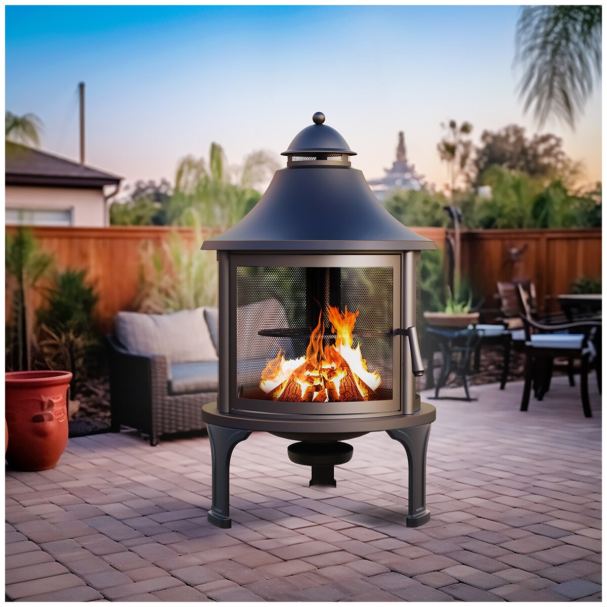 Elevated Round Firepit