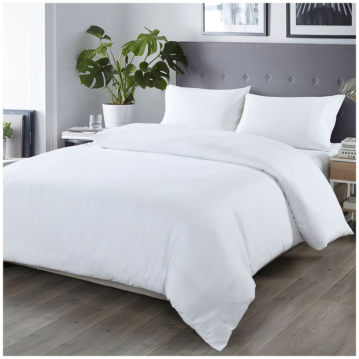 Royal Comfort Bamboo Blended Queen Quilt Cover Set White | Costco Australia