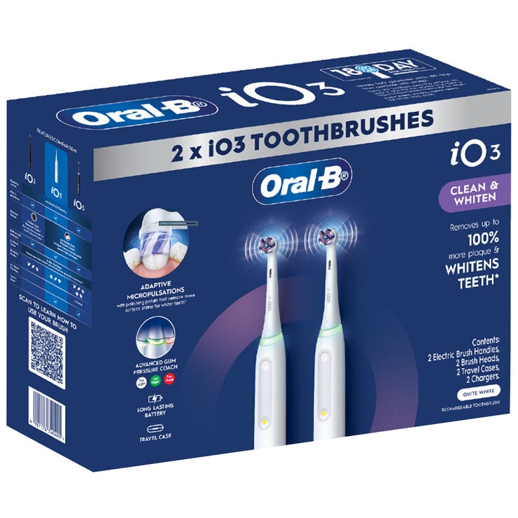 Oral B-IO3 Series 3 Dual Handle Electric Toothbrush Oral B-IO3 Series 3 Dual Handle Electric Toothbrush