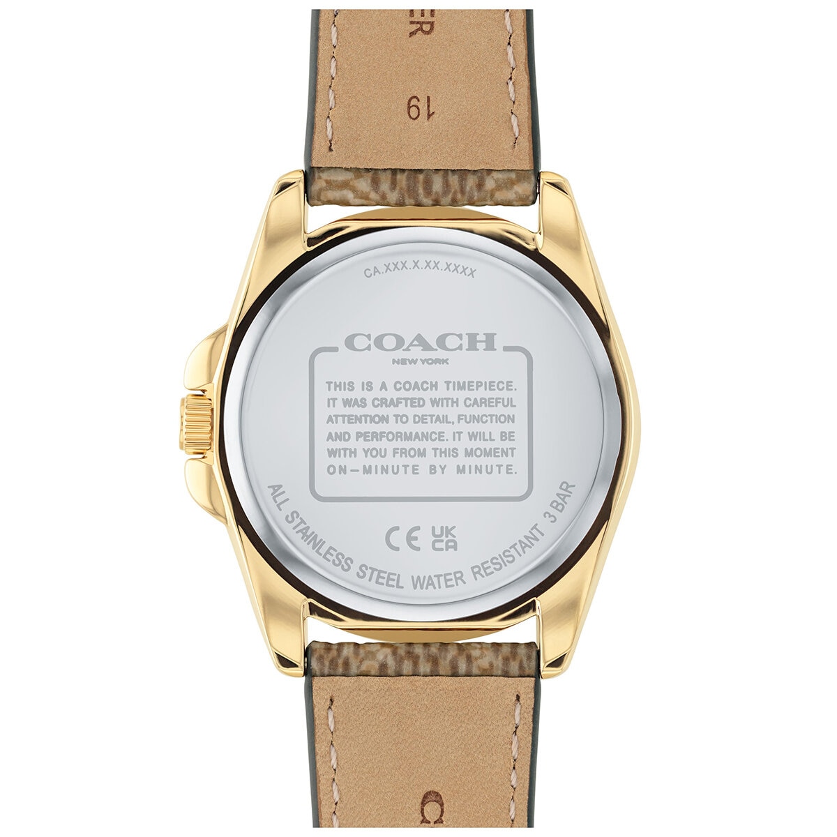 Coach Greyson Brown PVC Champagne Dial Women's Watch 14504111