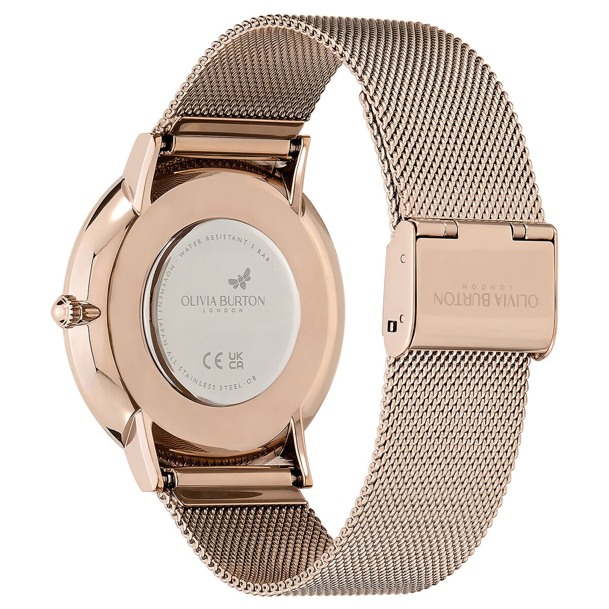 Olivia Burton Ionic Carnation Gold Mesh Dial Women's Watch 24000025