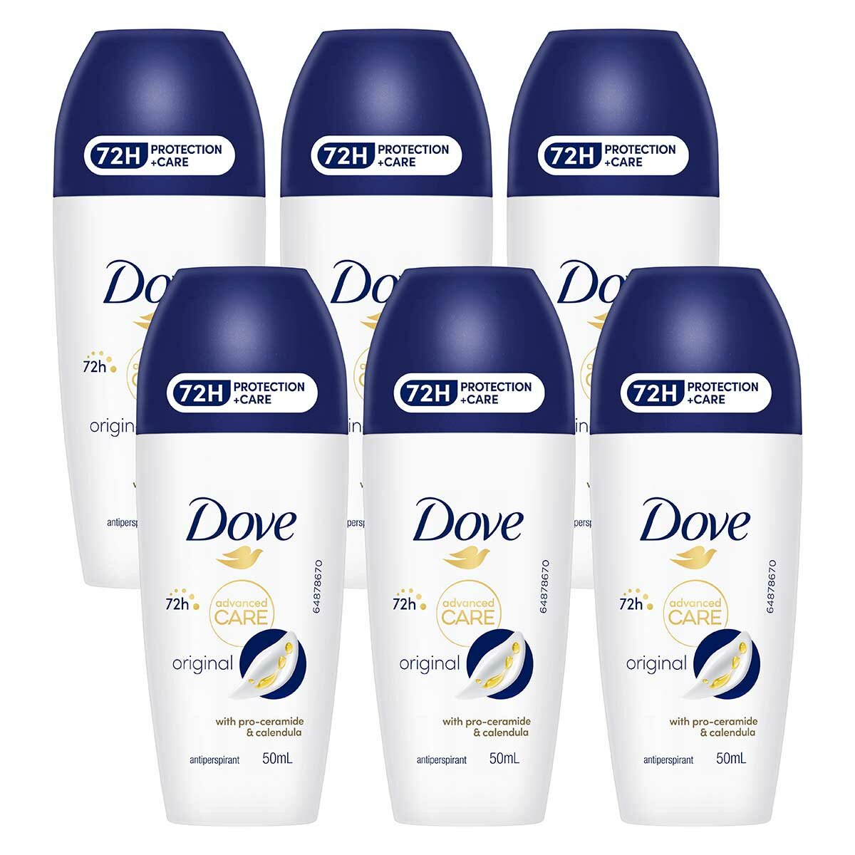 Dove Men Women Advanced Care Roll On Antiperspirant 6x50 ml Dove Men Women Advanced Care Roll On Antiperspirant 6x50 ml