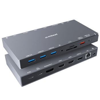 mBeat 15 In 1 Triple Display USB-C Dock Space Grey MB-UCD-X15