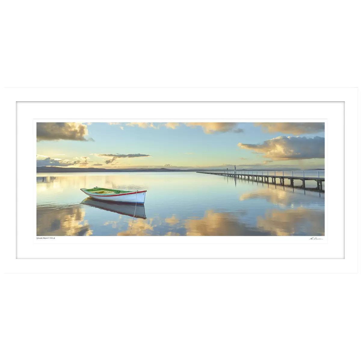 Ken Duncan 30 Long Jetty Framed Print White