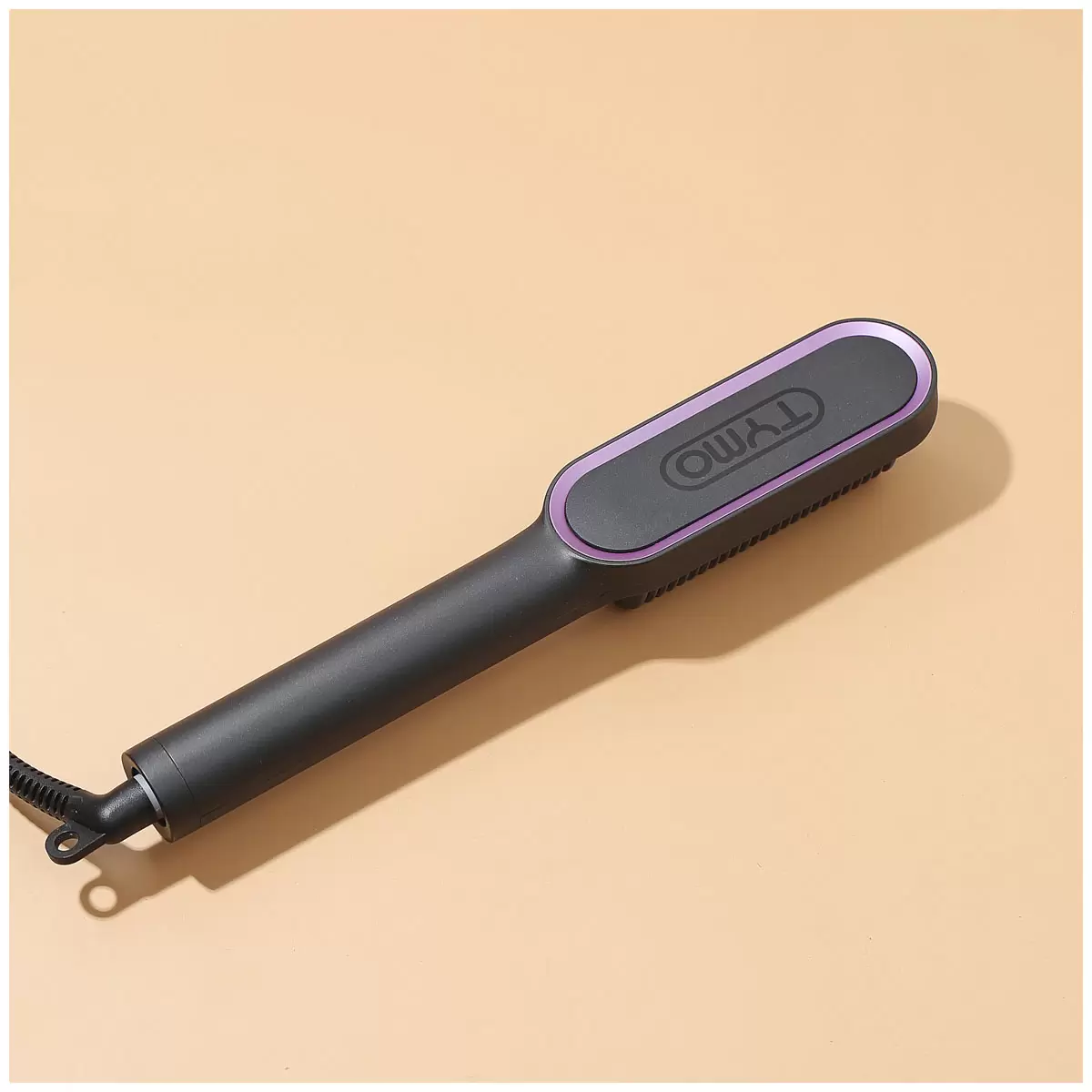 TYMO Ring Hair Straightening Comb Black and Purple HC100