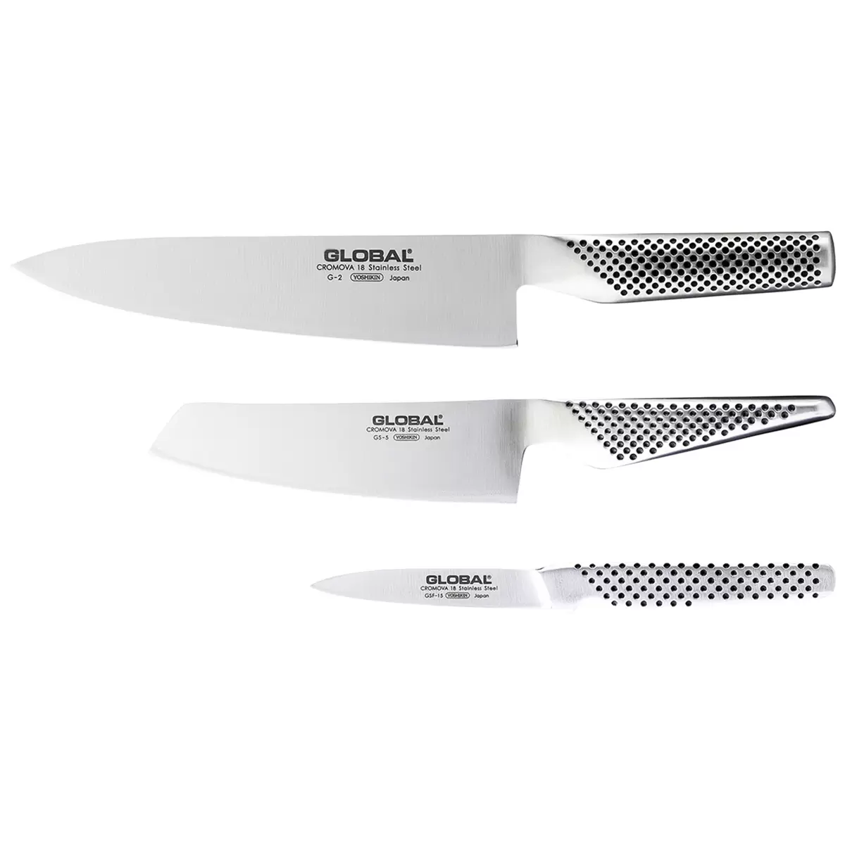 Global Cromova 18 Knife Set 3 piece